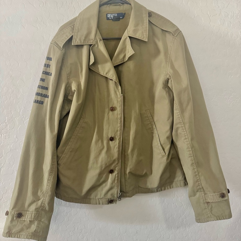 Ralph Lauren Polo 40s Style WW2 M41 Army Field Jacket Large Embroidery Art Coat